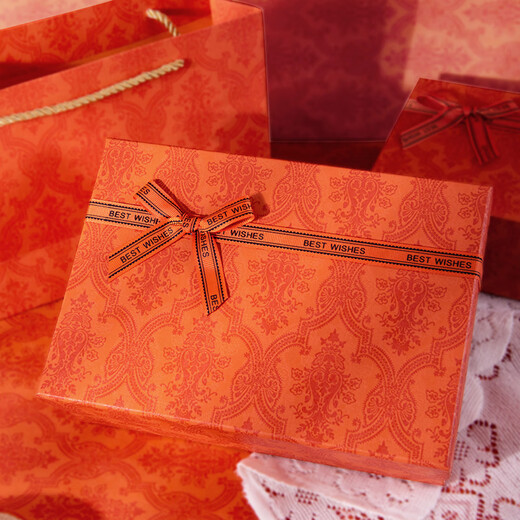 DOROCH gift wrapping paper with ribbon orange wrapping paper handmade DIY birthday gift Christmas Thanksgiving