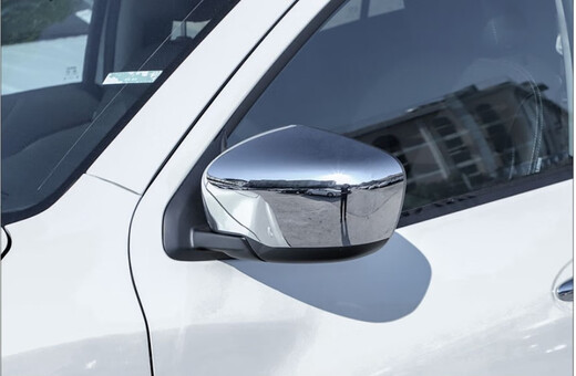 Yusenyi Navarre modified rearview mirror cover chrome-plated rear cover Tuda reversing mirror cover decorative sticker protective cover carbon brazing rearview mirror cover carbon fiber pattern low configuration