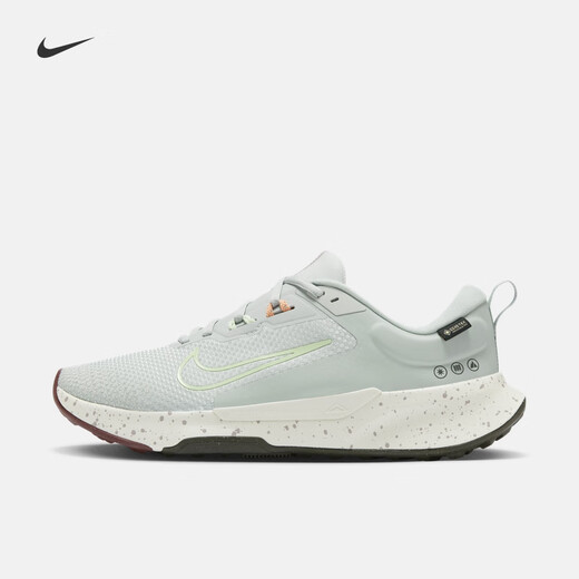 Nike men's outdoor professional running shoes spring NIKE JUNIPER TRAIL 2 GORE-TEX HM9734 003 light silver/yellow green/university gray/dark team red/sequoia green/apricot pink 40