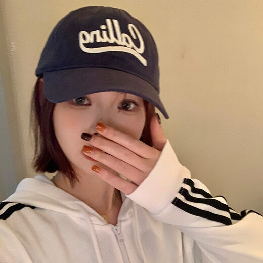 MITHAOL KUSC new style baseball cap for women, fashionable and casual Korean style face-showing couple's peaked cap for men all seasons sun hat with letter embroidery black
