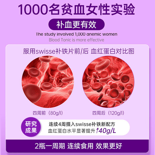 swisse补铁补气血女补气养气血孕妇铁益生菌红润瓶改善贫血孕妇成人备孕 3瓶装【补铁好气色】铁益生菌30粒