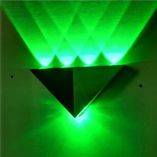 Micro LED wall lamp modern simple creative corridor aisle bar club KTV background wall decoration colorful color-changing light 5W green light high-brightness model