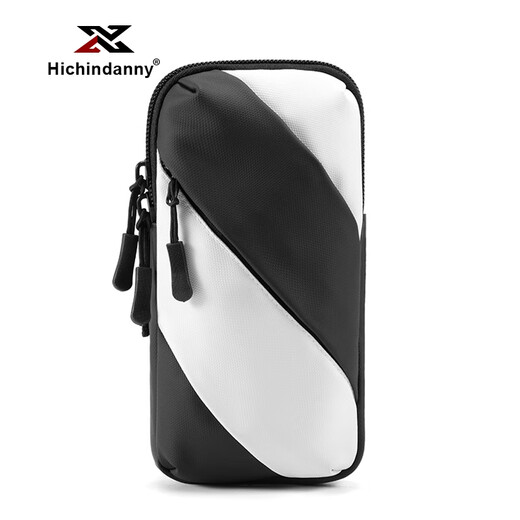 HICHIN DANNY running mobile phone arm bag for men and women, universal mobile phone bag arm strap, sports mobile phone arm sleeve, wrist bag, outdoor equipment, black and gray