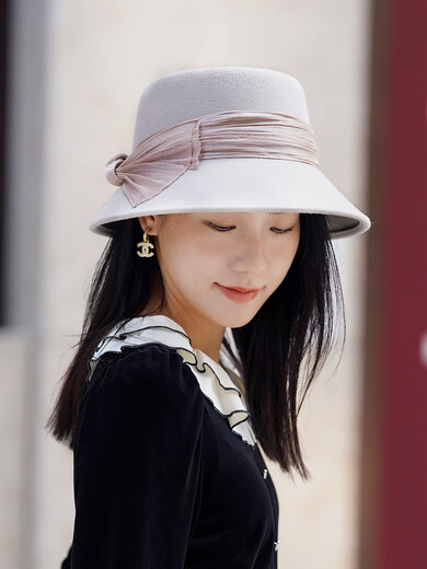 JOLISAC Autumn Print Autumn and Winter Hat Women's 100% Wool Delicate Skin Friendly Hat Women's Travel Photo Elegant French Warm Hat Black Adjustable