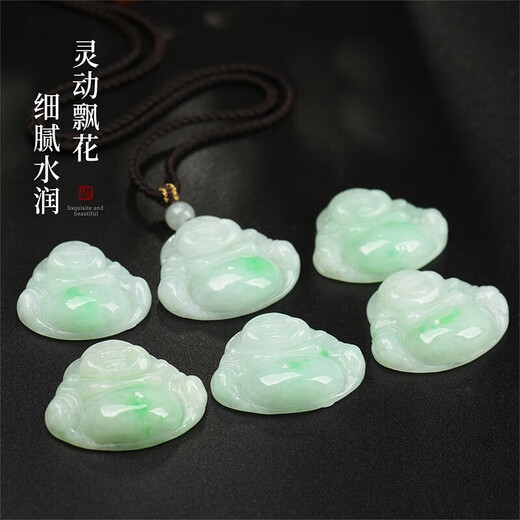 Phoenix Jewelry Natural Jade Jade Buddha Pendant Jade Pendant Ladies Model Burmese A Good Maitreya Buddha Birthday Gift Practical