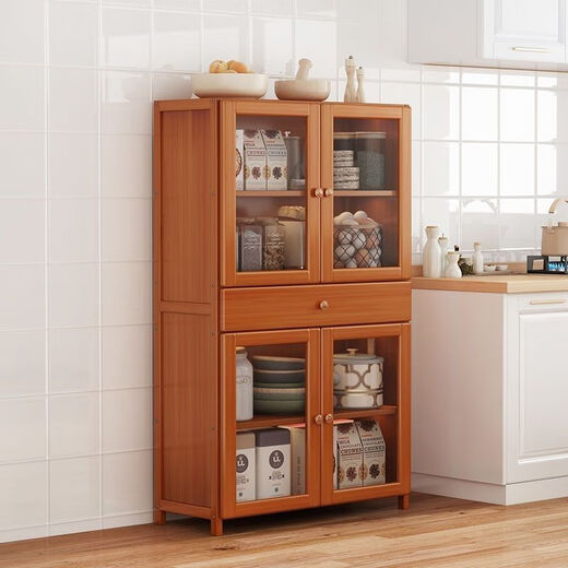 Moridi sideboard kitchen cabinet rental room cupboard multi-functional wine cabinet simple storage cabinet multi-layer tableware rack upgraded bold six-layer model - transparent door