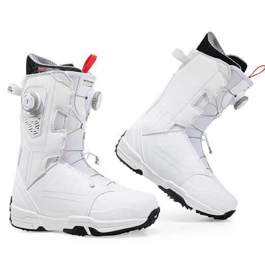 WS snowboardsWS snowboard shoes wire buckle quick wear shoes for men and women waterproof and warm quick wear snowboard boots snowboard shoes KING white double buckle (8) 42