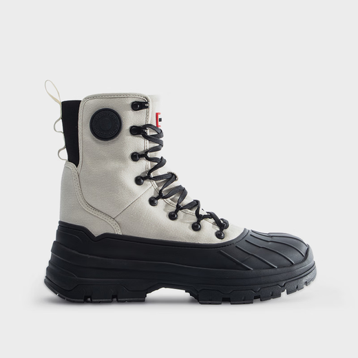 HUNTER女鞋猎鸭靴沙漠靴防滑靴高帮短靴防泼水橡胶大底废土风马丁靴登山 象牙白/CTB 36