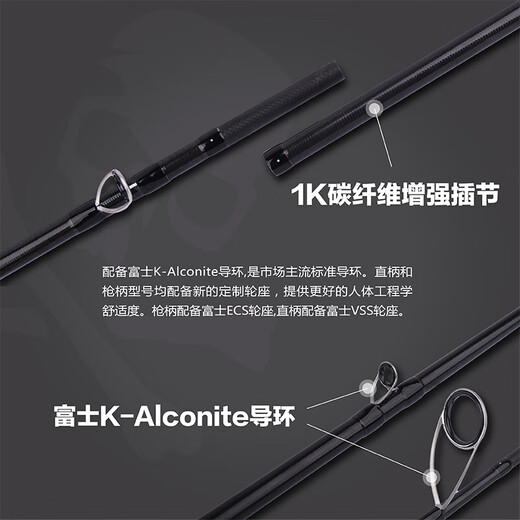 BFW BONE FISHING WORLD Bone 24 VOYAGE-X Rounder X Luya Pole Four-Section Travel Rod Gun Handle Portable Long-Top Fishing Rod Fishing Rod 2.03m BXC-684XH Gun Handle Four-Section