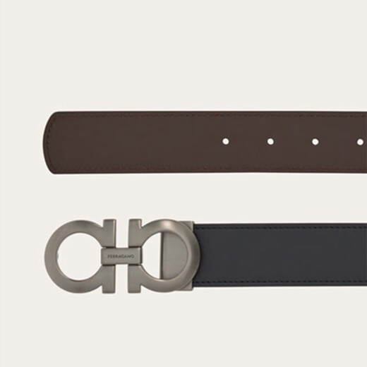 Ferragamo men's double-sided GANCINI adjustable belt 0464231_C_105 gift for boyfriend