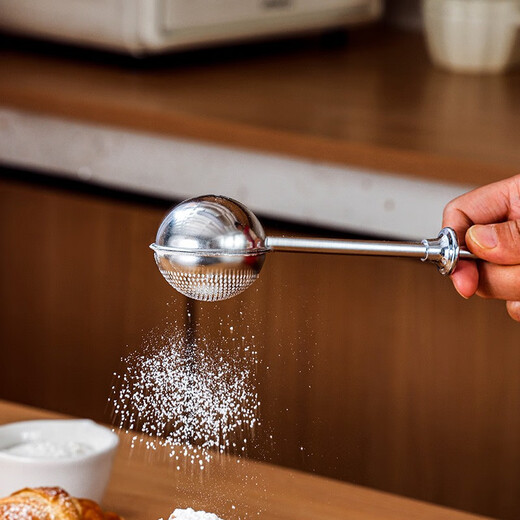 Vinland Japanese stainless steel powdered sugar sieve cocoa powder sprinkler sifter baking sieve flour sieve frosting sieve sieve sieve 304 stainless steel hemispherical powder spreader