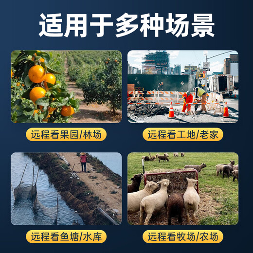 Hibishi 4g Solar-KI-Kamera für den Außenbereich, kein Netzwerk, kein Strom, hochauflösender kabelloser Monitor, 360-Grad-Panorama-Vollfarb-Nachtsichtverfolgung ohne WLAN, für den Außenbereich, ohne Plug-in