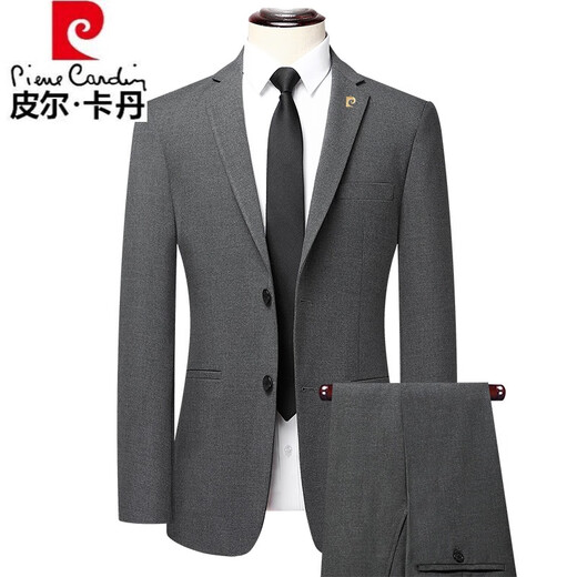 Pierre Cardin suit men's spring and autumn middle-aged men's business casual suit wedding jacket blue striped 8985 thick section 175 yards recommended 125 Jin Jin equals 0.5 kg -135 Jin Jin equals 0.5 kg