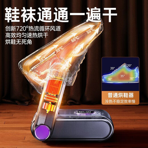 SABO fully automatic shoe dryer plug-in timer retractable high-power household deodorizing shoe dryer quick-drying purple upgraded version/six layers 90% sterilization timed shoes drying + constant temperature quick drying without damaging shoes + multiple