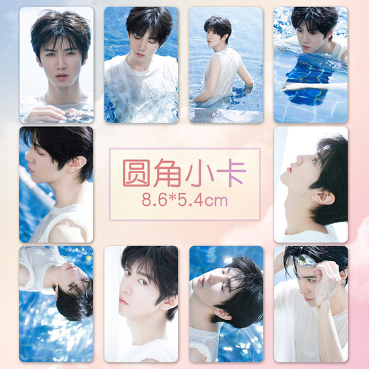 Qian Dejun Chen Zheyuan small card New celebrity peripheral high-definition coated paper card custom-laminated small photo set of 10 D (small card) rounded corner small card + card film 10 pieces