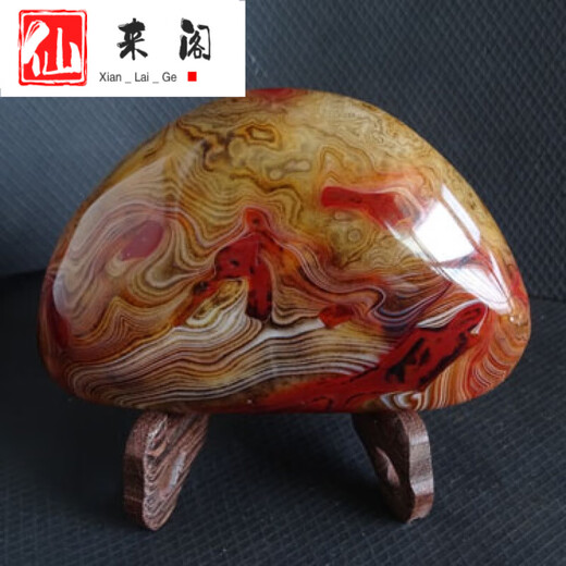 仙来阁天然缠丝玛瑙摆件 大号原石把玩 条纹玛瑙家居客厅 象形奇石 3899号实物一个