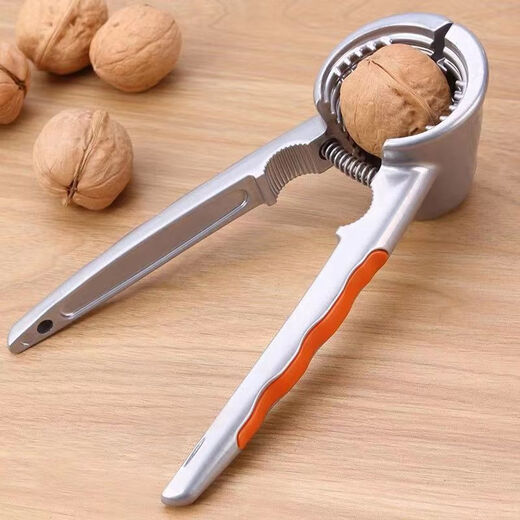 Walnut cracker, peeling core and pecan nut tool, household multi-functional tool for opening walnut nuts, hazelnut pliers, four jaws, single pack + needle