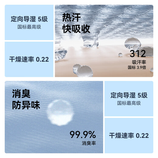 
JD.com made in 25 autumn and winter men's odor removal exercise quick-drying T-shirt running and fitness outdoor anti-odor antibacterial long sleeves light smoke L