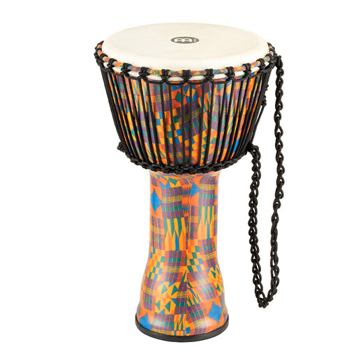 MEINL Tambor africano de madera maciza alemán Maier piel de oveja instrumento de pandereta profesional adulto principiante PVC tambor indonesio (PVC) PADJ2-L de 12 pulgadas contraseña de color