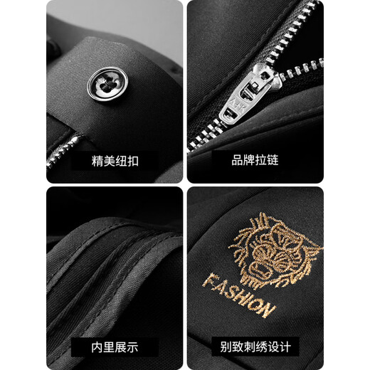 Woodpecker Casual Hosen Herren Sommer Neue Gerade Bein Lose Business Anzug Hosen Sommer Stretch Atmungsaktive Eis Seide Hosen Herren 686 Schwarz Dünne Abschnitt 29 (2 fuß 2) Empfohlen 100-110 Jin Jin entspricht 0,5 kg zu tragen