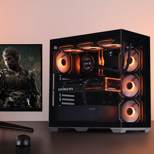 Colorful AMD Ryzen R7 9700X/RTX5060Ti graphics card assembly computer e-sports Black Myth Wukong game desktop AI rendering host DIY assembly machine 9700X+RTX5060Ti丨Configuration three
