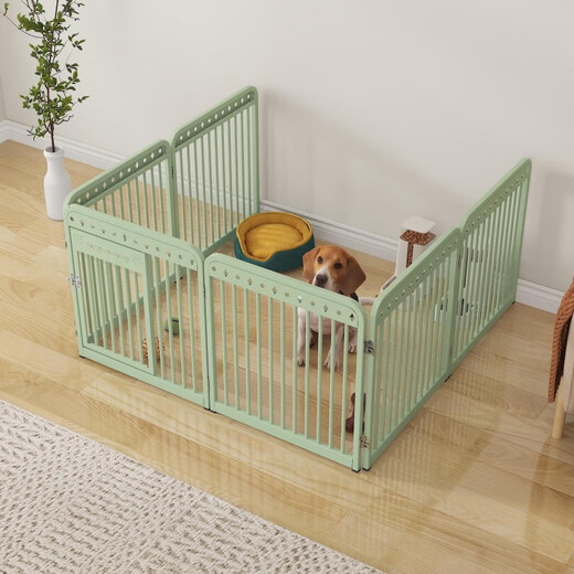 Cat fence, indoor anti-jump, anti-jailbreak, changeable pet fence, foldable, punch-free, dog isolation fence, Teddy cover, gun gray 4 pieces, no door, 75 high