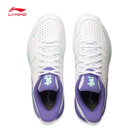 Li Ning Badminton Shoes Thunder NEW New Product Yunting NEW Men and Women Same Style Technology Shock Absorbing and Wear-Resistant Badminton Sports Shoes Yunting NEW Standard White/Light Blue Purple Standard Last 41 (255mm)
