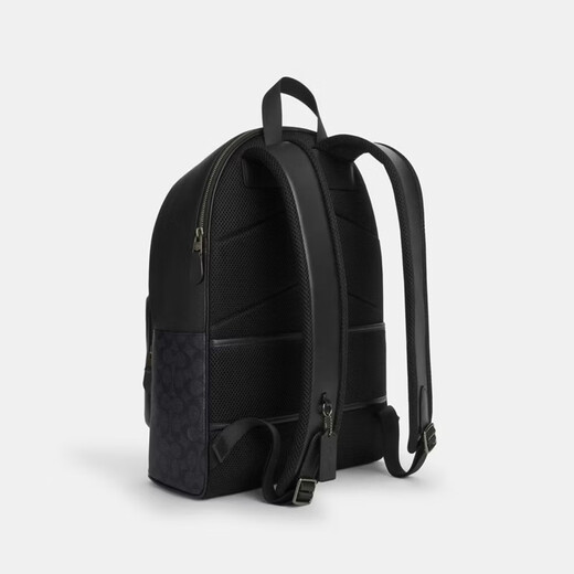 COACH/Coach Officially Authorized Men's Simple Casual Backpack Valentine's Day Gift Valentine's Day Gift Black Gray CV925QBMI5