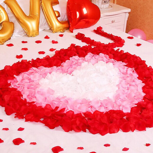 Abaoli simulated rose petal knot wedding confession decoration hand sprinkled flowers birthday proposal manufacturing romantic wedding room decoration supplies
