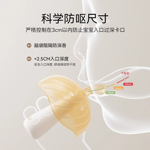 YEEHOO (YEEHOO) small month old teether baby oral period small mushroom comfort baby anti-eating hand toy chewing gum night use 1 piece