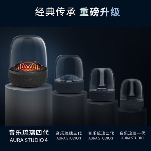 Harman/Kardon Replacement Not Repair Liuli 4th Generation Bluetooth Speaker Music Liuli 4th Generation Home Desktop Desktop Computer Audio Stereo Subwoofer Aura Studio 4th Generation Black