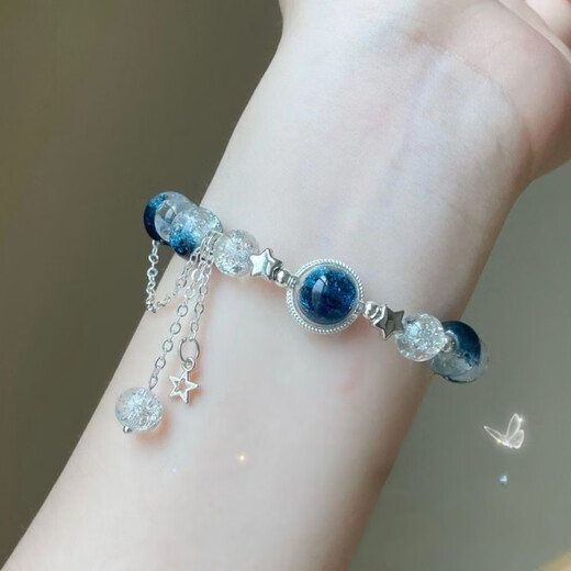 Flowing Moon Galaxy Galaxy Suspended Bracelet Female Star Design Ins Niche Whitening Sweet Bestie Bracelet M676 Galaxy Star Bracelet