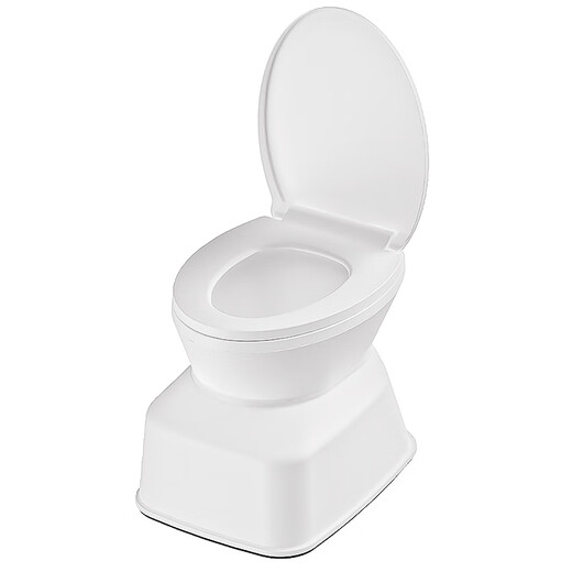 老人坐便椅家用孕产妇坐便器简易蹲便改坐厕便携式尿壶可移动马桶 新款仿真纯白加强防滑两用