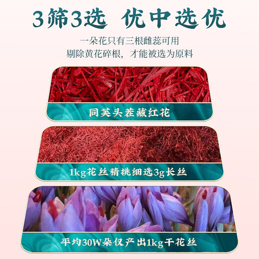 同芙 西藏藏红花6g礼盒装 精选特级全红长丝西红花番红花女性滋补礼品