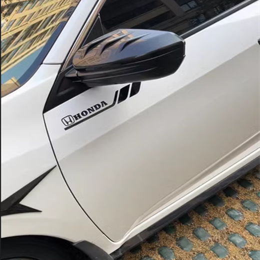 REACHNOW new car body decoration stickers, door personality, sporty car stickers, modified scratch blocking car stickers, door pull flowers, Mercedes Benz, black pair, 30*4 cm