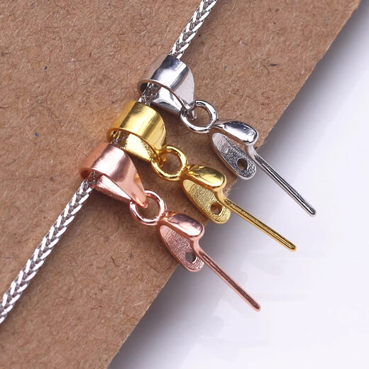 Puli 18K gold oblique hole pendant buckle rose gold platinum melon seed buckle Buddha Jade Guanyin Jade pendant buckle jade accessories 18K gold pendant oblique buckle