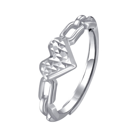 CHINA GOLD PT950 love chain platinum ring hollow ring as a birthday gift for girlfriend and wife, about 3.1g