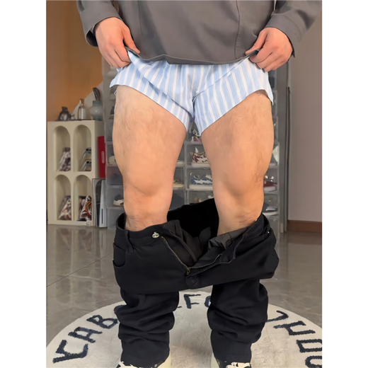 Jufeng Monster Laboratory Willow Scimitar Jeans Men's Fat Men's Large Size Legs Thick Ass Big Straight Micro-flare Pants Black High Quality