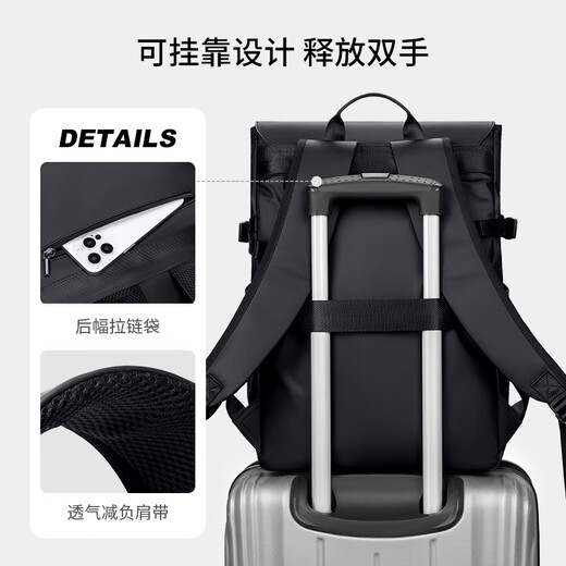 POLO Backpack Men's Travel Backpack Men's Lightweight Flip School Bag 15.6/16 Inch Computer Bag Business Travel Bag