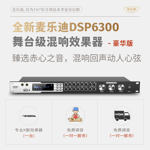 Melody DSP6300 karaoke reverberation digital audio preamp effector home theater anti-howling mixer processor with microphone mixer equalizer DSP6300 professional karaoke effector deluxe version standard version