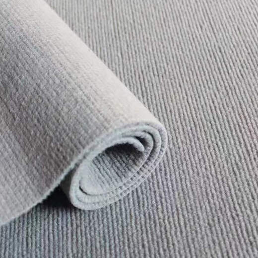 Xingwan customized whole house carpet carpet large area full cement floor rough room soundproof and moisture-proof living room bedroom office light gray fine stripes 4-5mm thick 4 meters wide x 5 meters long