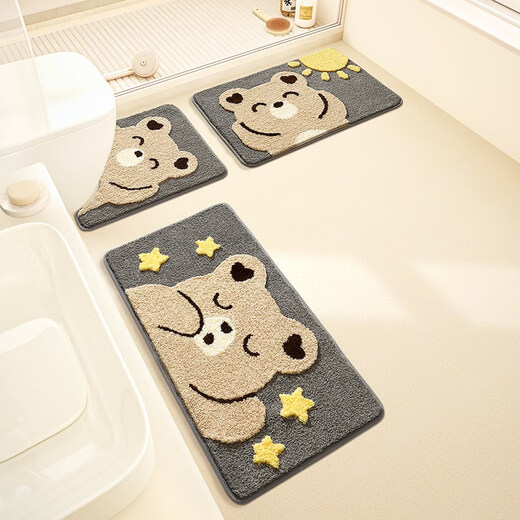 Dajiang Dajiang bathroom floor mat household bathroom absorbent mat anti-slip mat toilet door special toilet mat little king 50x80cm door relatively large photo of this