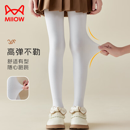 Catman children's socks for girls spring and summer, non-slip + not easy to snag, dance socks for baby girls, pure white pantyhose bottoming socks