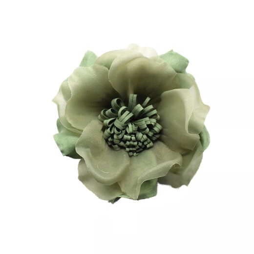 Mrs win Korean style fabric flower brooch women's niche design silk yarn three-dimensional brooch temperament dress dress accessories light blue A04-303