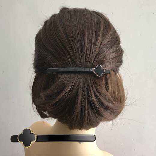 Chimera (CHIMERA) four-leaf clover hairpin on the back of the head for women, Korean style one-word clip, hairpin, gas spring clip, birthday gift for girls