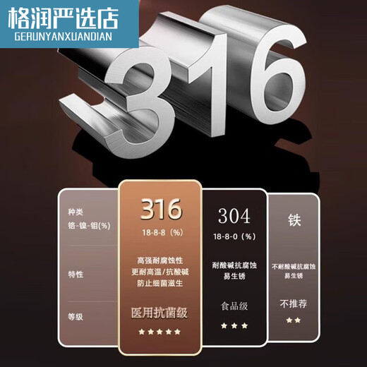 Food grade 316 stainless steel soup pot, household induction cooker hot pot special pot, large capacity household hot pot pot thickening, clear soup hot pot suitable for 5-8 people 32cm