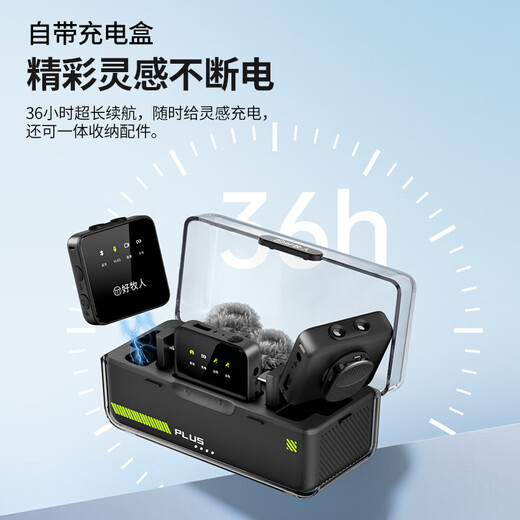 Good Shepherd wireless lavalier microphone one-to-two Little Bee chest microphone live broadcast equipment radio outdoor noise reduction anchor short video mobile phone camera interview microphone multi-person headset performance