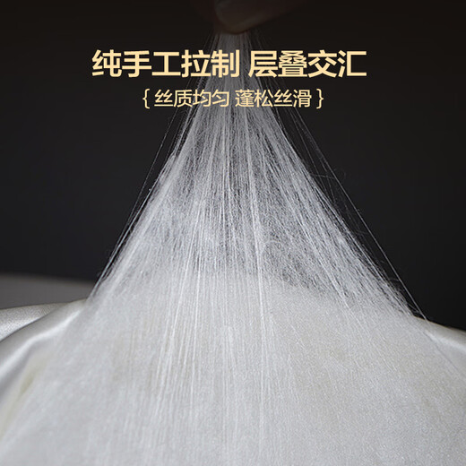 Hengyuanxiang Golden Time Antibacterial 100% Natural Wild Silk Four Seasons Quilt About 3.2 Jin Jin equals 0.5 kg 220*240cm White