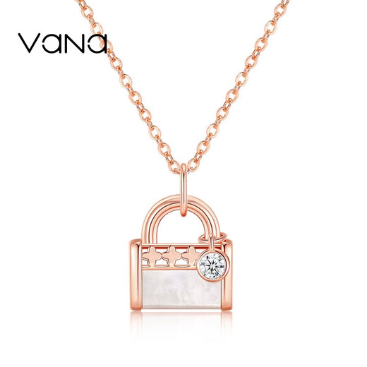 Vana lucky bag silver necklace female pendant clavicle chain graduates day gift for girlfriend and wife necklace rose gold