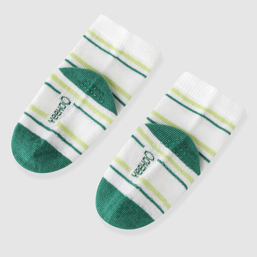 Ying's shopping mall same style children's socks breathable boys' all-season socks 7A antibacterial girls' socks two pairs mustard green four-season socks (2 pairs) 7-17CM 2 pairs 0-3 months recommended foot length 6-8cm